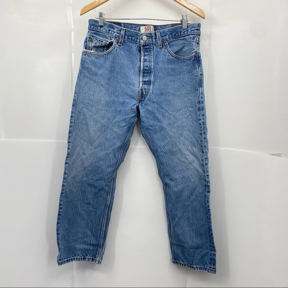 Levi's Denim - Levi’s 501 Original Straight Leg Button Fly Jeans 35